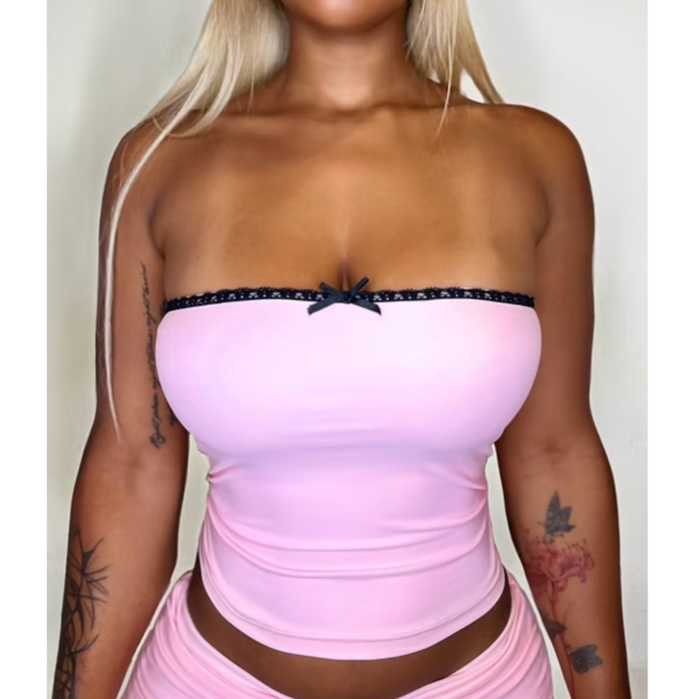 Tube Top w/ bow detail | DULSÈ Clothing (NWOT)